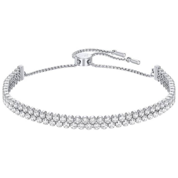 Swarovski Subtle Double Rhodium White Crystal Bracelet