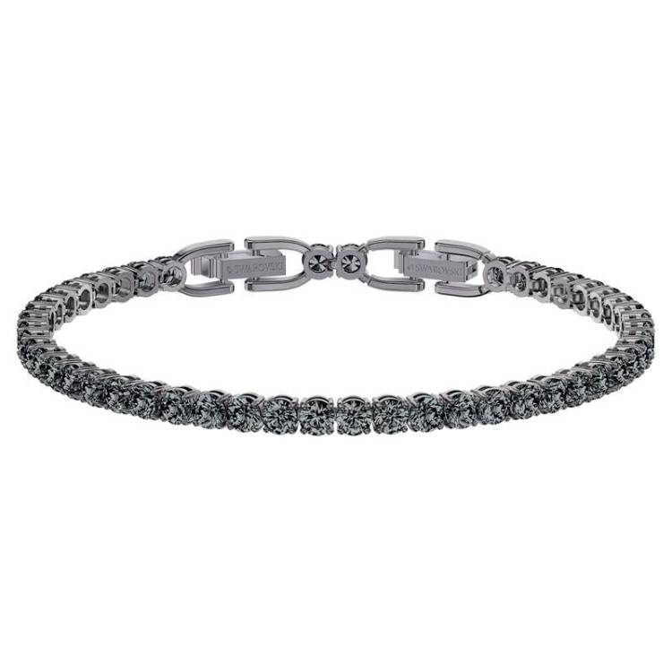 Swarovski Tennis Deluxe Crystal Grey Rhodium Plated Bracelet