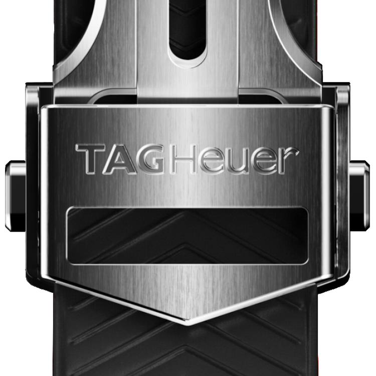 TAG Heuer Strap Connected 42mm Rubber Black Folding Buckle BT6255 - Black