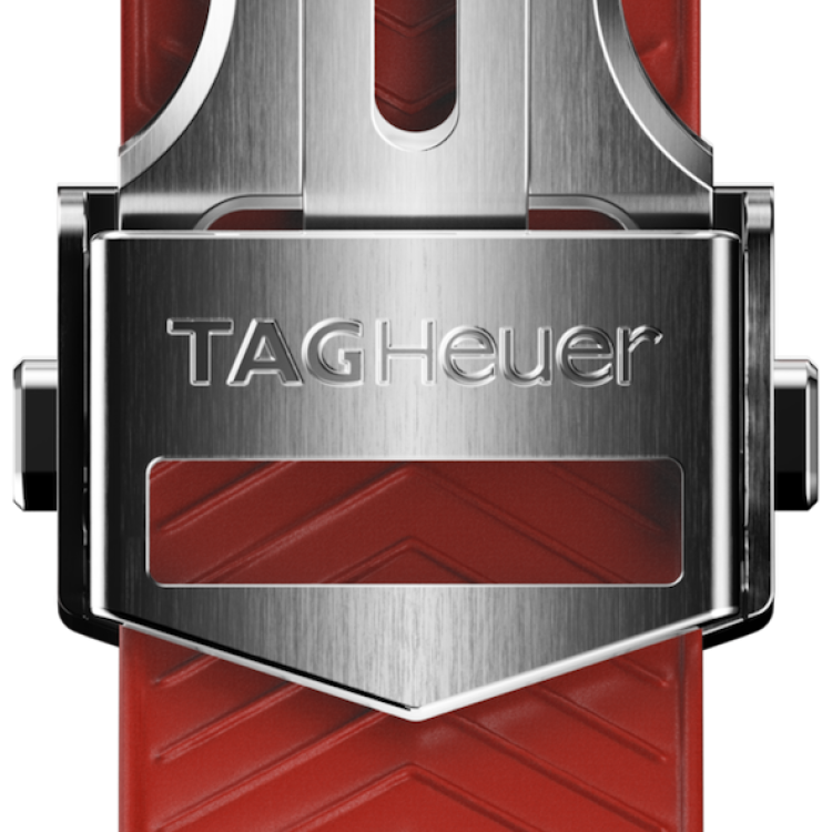 TAG Heuer Strap Connected 42mm Rubber Red Folding Buckle BT6271 - Red
