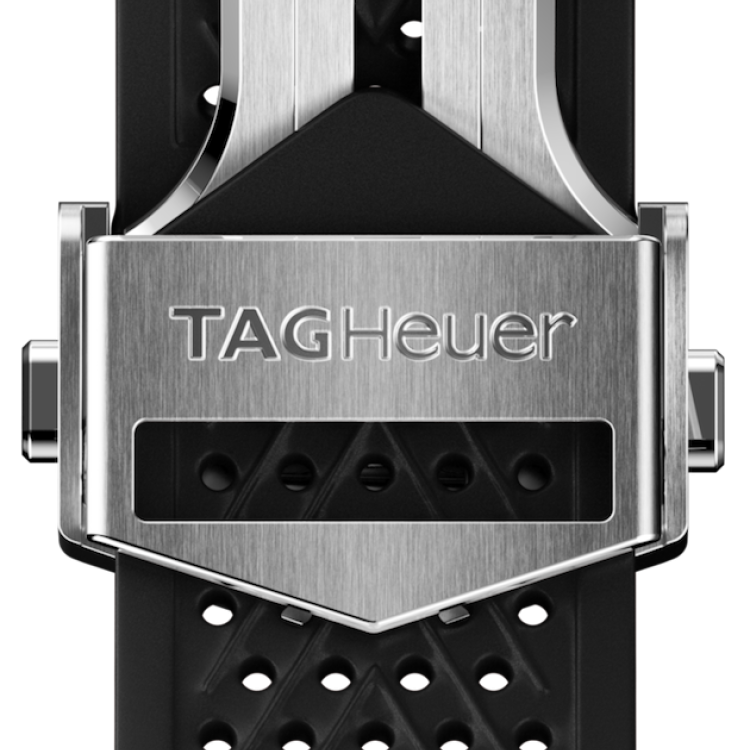 TAG Heuer Strap Connected 45mm Rubber Black Folding Buckle BT6259 - Black