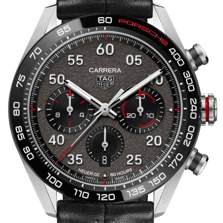 TAG Heuer Watch Carrera Porsche Heuer 02 Automatic Chronograph - Black