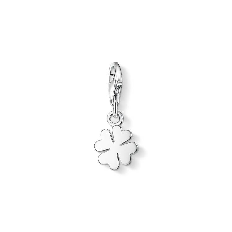 Thomas Sabo Charm Club Sterling Silver Cloverleaf Charm - Silver