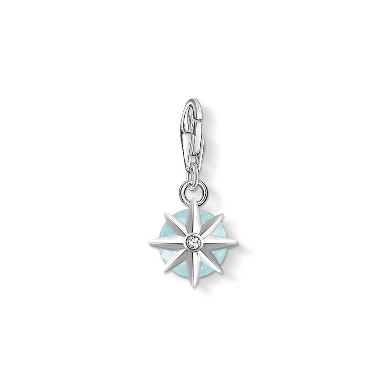 Thomas Sabo Charm Club Sterling Silver March Birthstone Charm - Silver