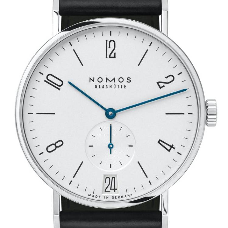 Nomos Glashutte Watch Tangente Datum Sapphire Crystal - White