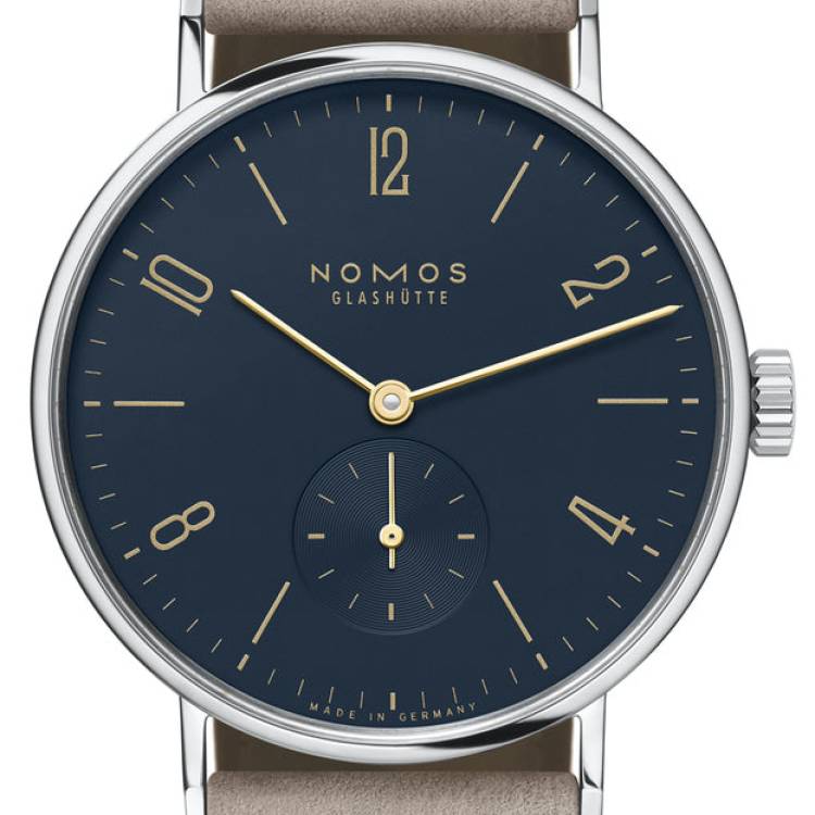 Nomos Glashutte Watch Tangente Midnight Blue Steel Back - Blue