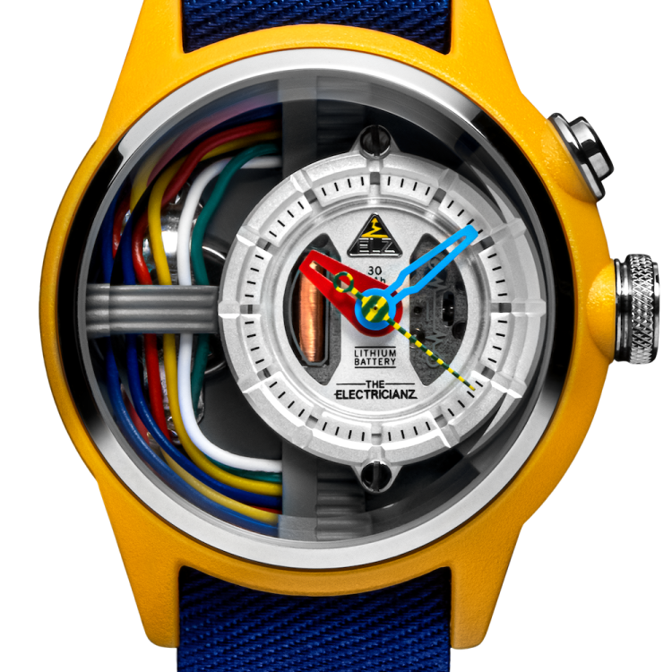 Electricianz Watch Nylon Cable Z 42mm Blue Nato - Silver