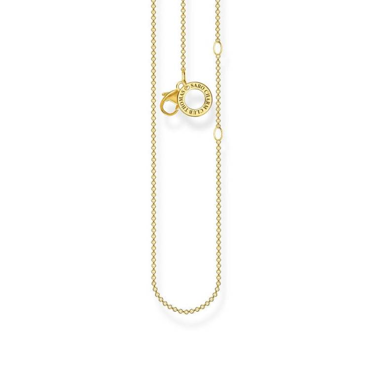 Thomas Sabo Charm Club Sterling Silver Gold Plated Charm Necklace