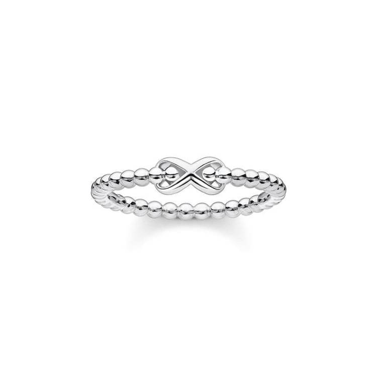 Thomas Sabo Charm Club Sterling Silver Infinity Dots Ring D - 50