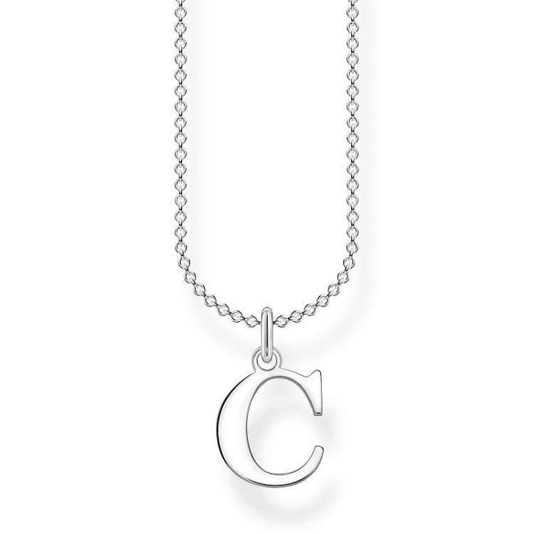 Thomas Sabo Charm Club Sterling Silver Letter C Necklace