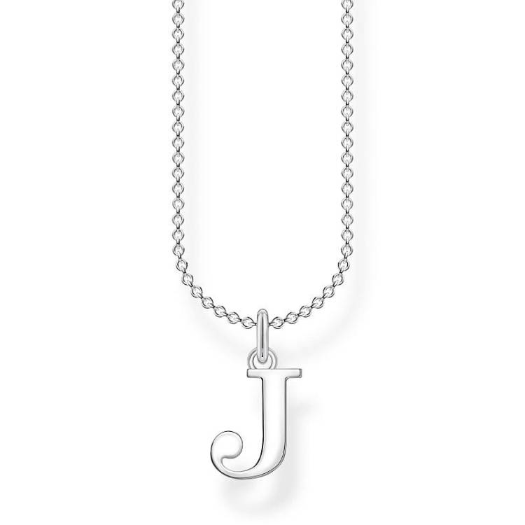 Thomas Sabo Charm Club Sterling Silver Letter J Necklace