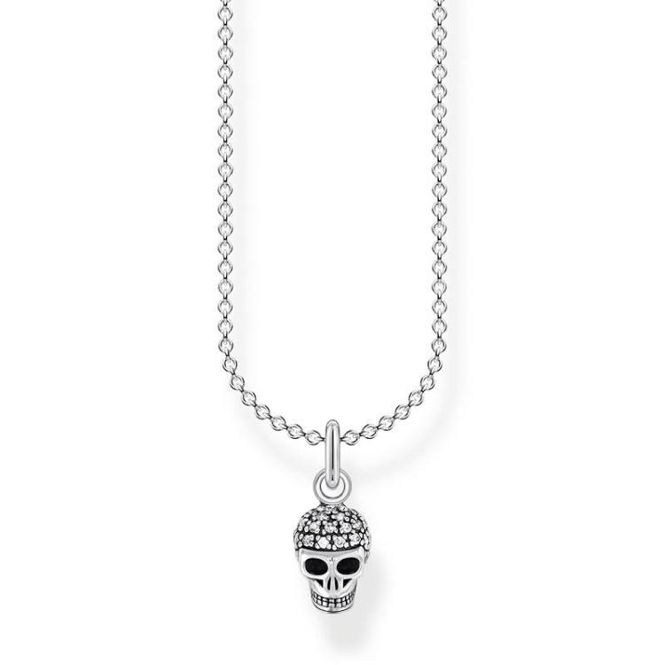Thomas Sabo Charm Club Sterling Silver Skull Necklace
