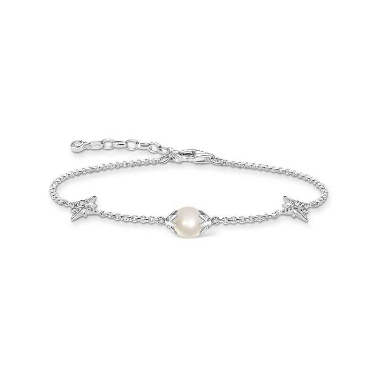 Thomas Sabo Sterling Silver Pearl Stars Bracelet