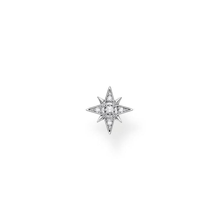 Thomas Sabo Sterling Silver Sparkling Star Single Stud Earring - Silver