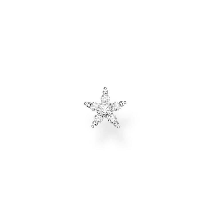 Thomas Sabo Sterling Silver Zirconia Star Single Stud Earring - Silver