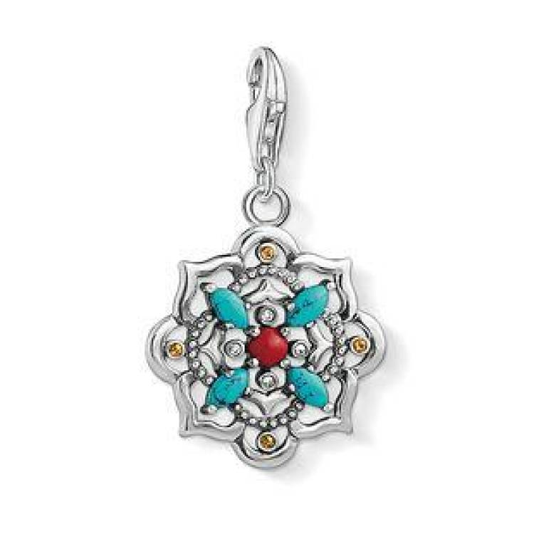 Thomas Sabo Charm Club Ethnic Lotus Flower Charm D - Silver