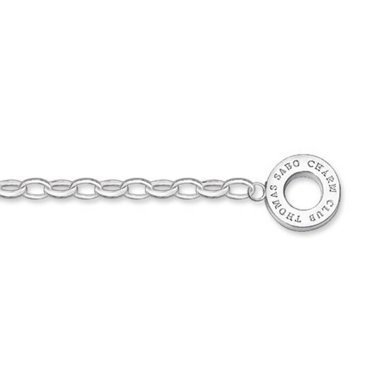 Thomas Sabo Charm Club Sterling Silver Ankle Chain Medium - Silver