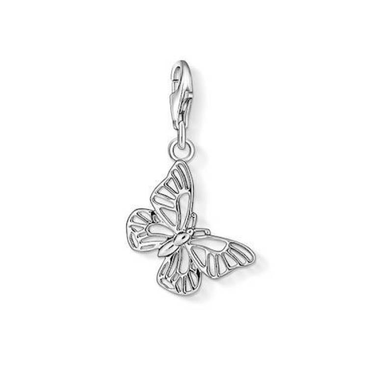 Thomas Sabo Charm Club Sterling Silver Openwork Butterfly Charm - Silver