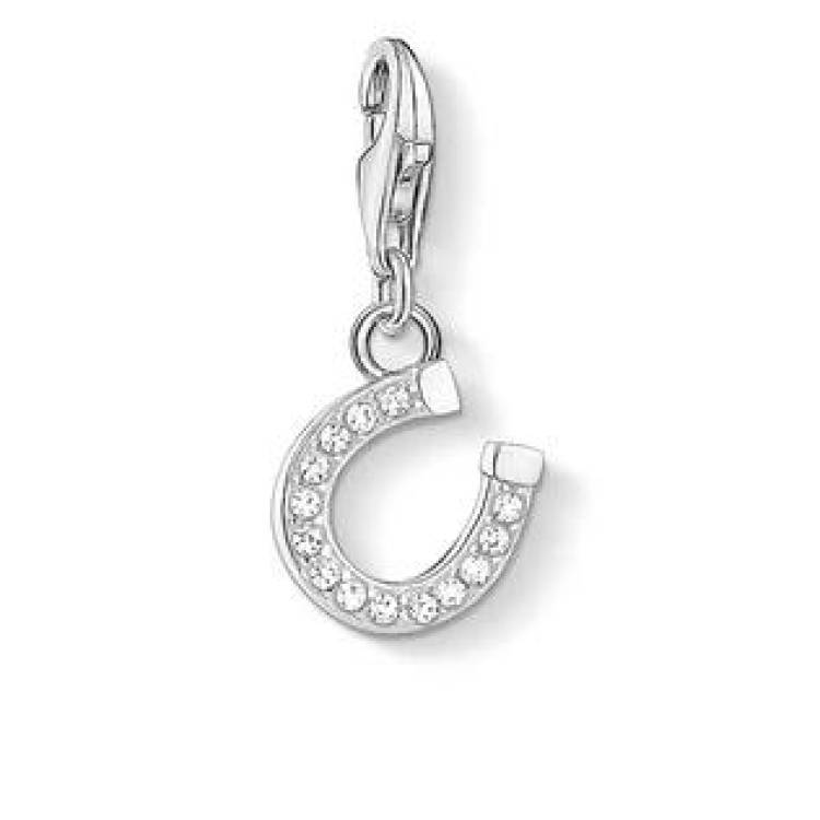 Thomas Sabo Charm Club Sterling Silver CZ Horseshoe Charm - Silver
