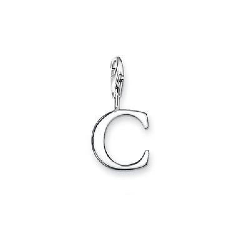Thomas Sabo Charm Club Sterling Silver Letter C Charm - Silver