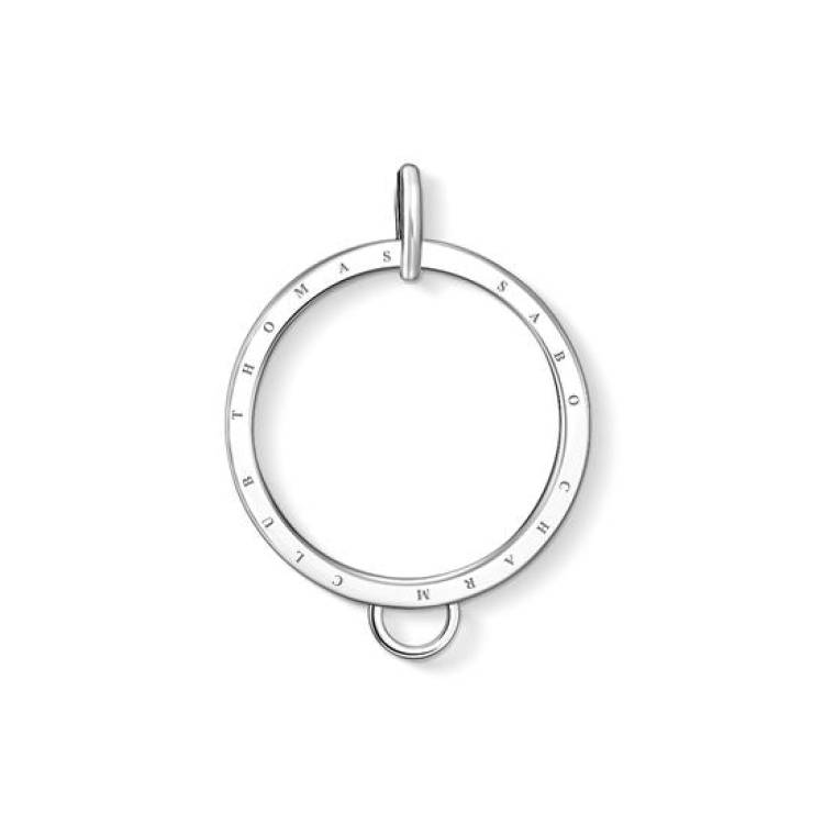 Thomas Sabo Charm Club Sterling Silver Large Circle Charm Carrier D - TITLE Silver