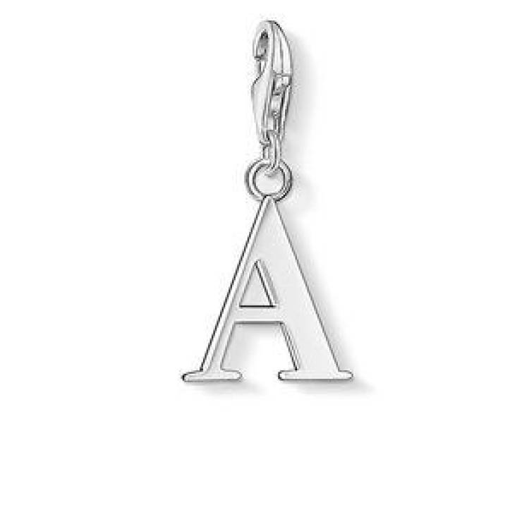 Thomas Sabo Charm Club Sterling Silver Letter A Charm - Silver