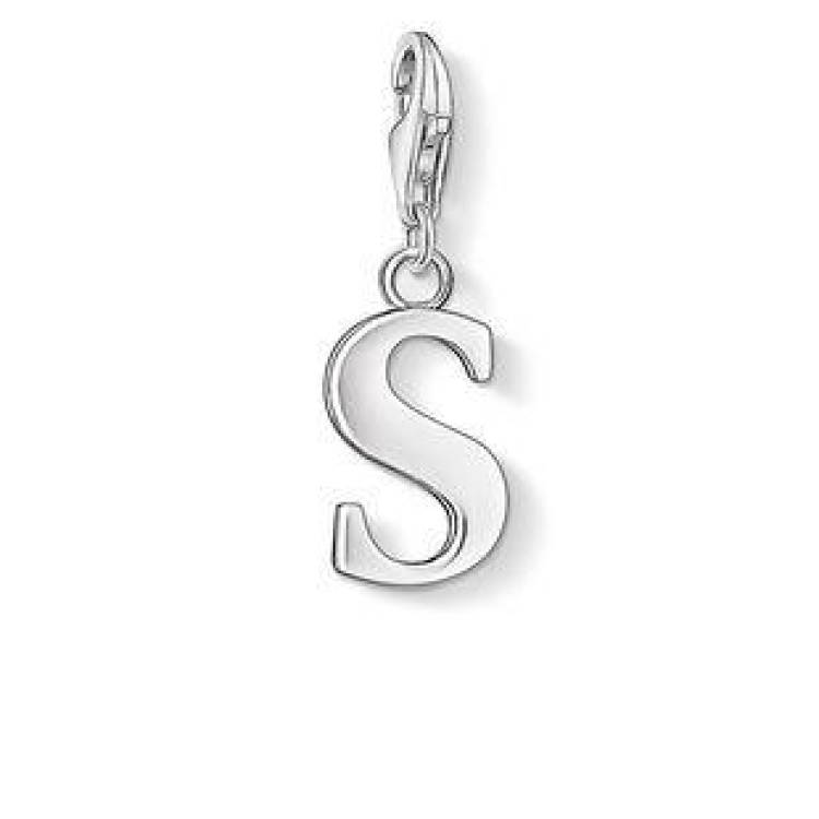 Thomas Sabo Charm Club Sterling Silver Letter S Charm - Silver