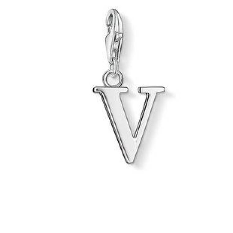 Thomas Sabo Charm Club Sterling Silver Letter V Charm
