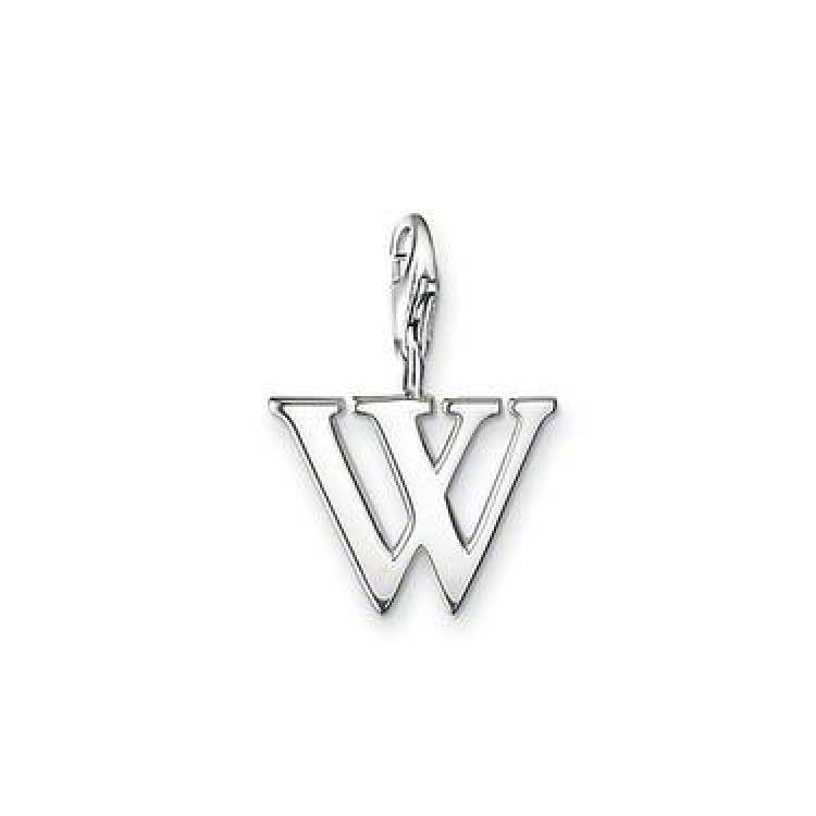 Thomas Sabo Charm Club Sterling Silver Letter W Charm