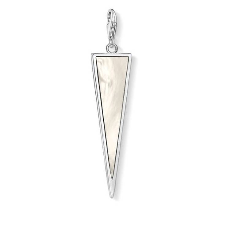 Thomas Sabo Charm Club Sterling Silver Mother Of Pearl Triangle Pendant D - Silver
