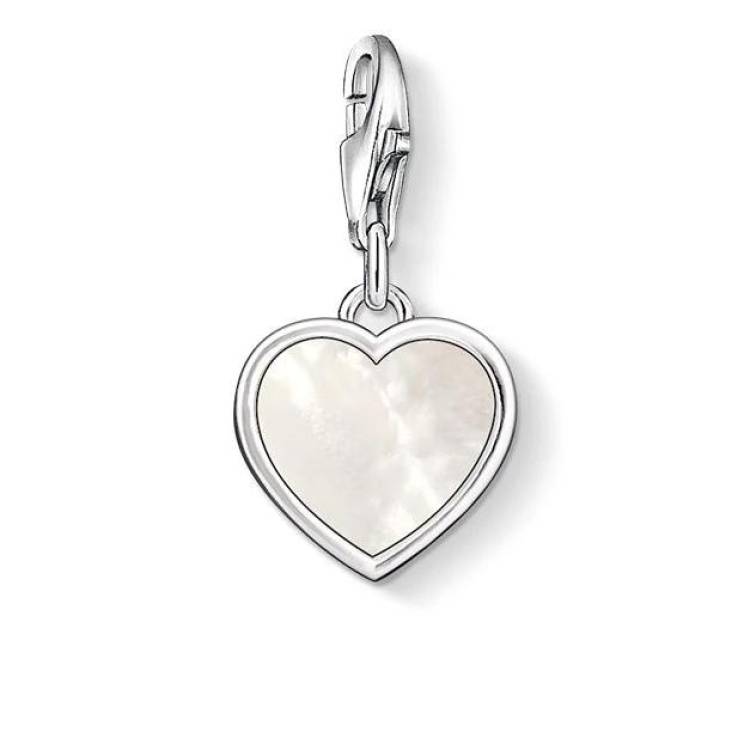 Thomas Sabo Charm Club Sterling Silver Mother of Pearl Heart Charm D