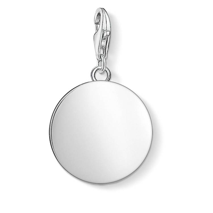 Thomas Sabo Charm Club Sterling Silver Plain Disk Charm - Silver
