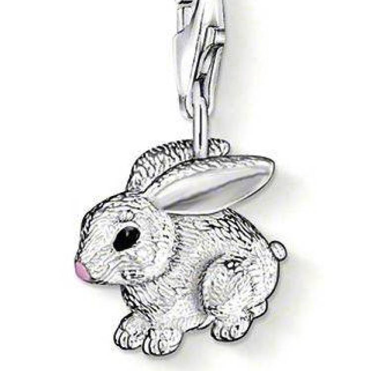 Thomas Sabo Charm Club Sterling Silver Rabbit Charm - Silver