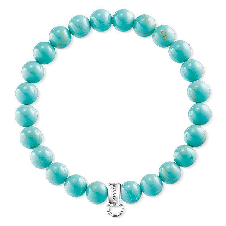 Thomas Sabo Charm Club Sterling Silver Turquoise Charm Bracelet - M