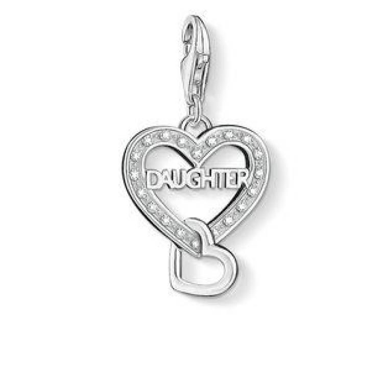 Thomas Sabo Charm Club Sterling Silver Cubic Zirconia Daughter Charm - Silver
