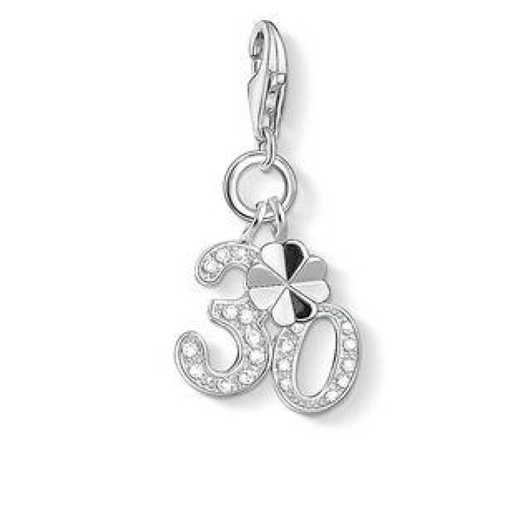Thomas Sabo Charm Club Sterling Silver Cubic Zirconia 30 Charm - Silver