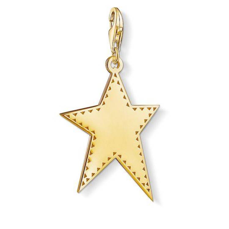 Thomas Sabo Charm Club Yellow Gold Golden Star Pendant - Silver