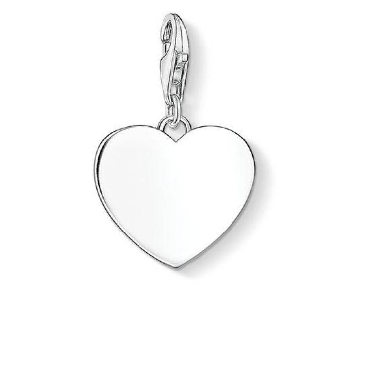 Thomas Sabo Charm Club Sterling Silver Heart Charm - Silver