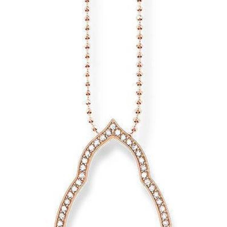 Thomas Sabo Glam And Soul Rose Gold Fatima's Garden Necklace 60cm D - Silver
