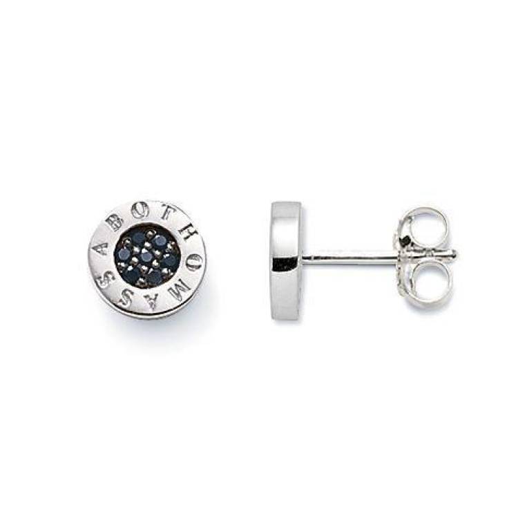 Thomas Sabo Glam And Soul Sterling Silver Black Zirconia Classic Stud Earrings - Silver