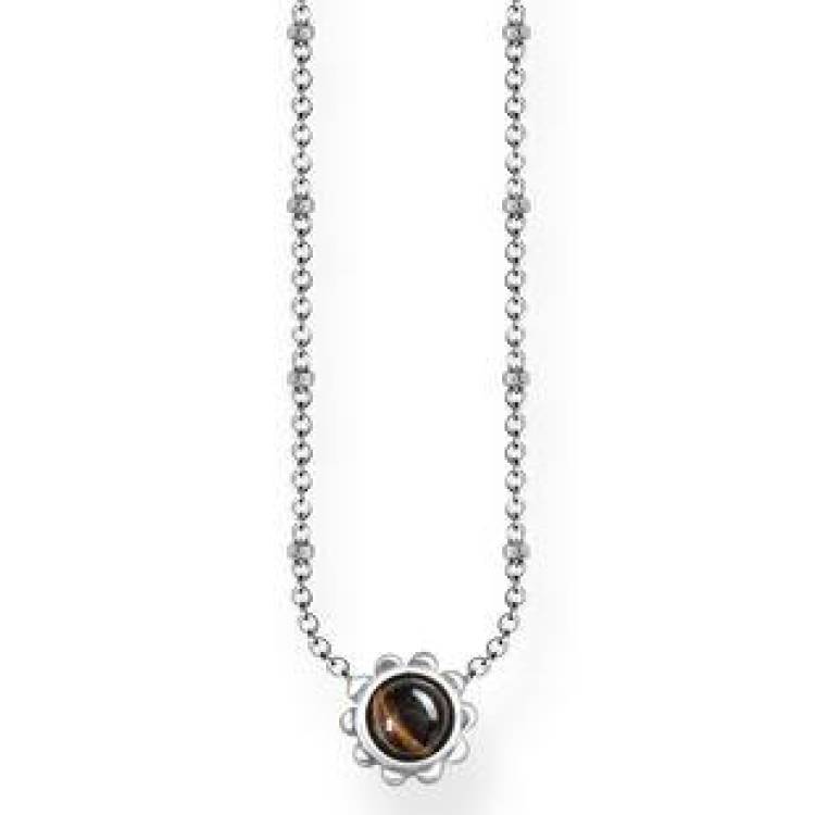 Thomas Sabo Glam And Soul Sterling Silver Ethnic Brown Pendant - Silver