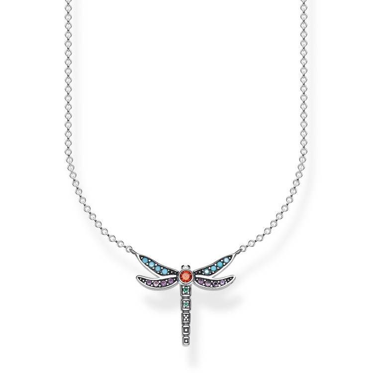 Thomas Sabo Glam And Soul Sterling Silver Small Dragonfly Necklace
