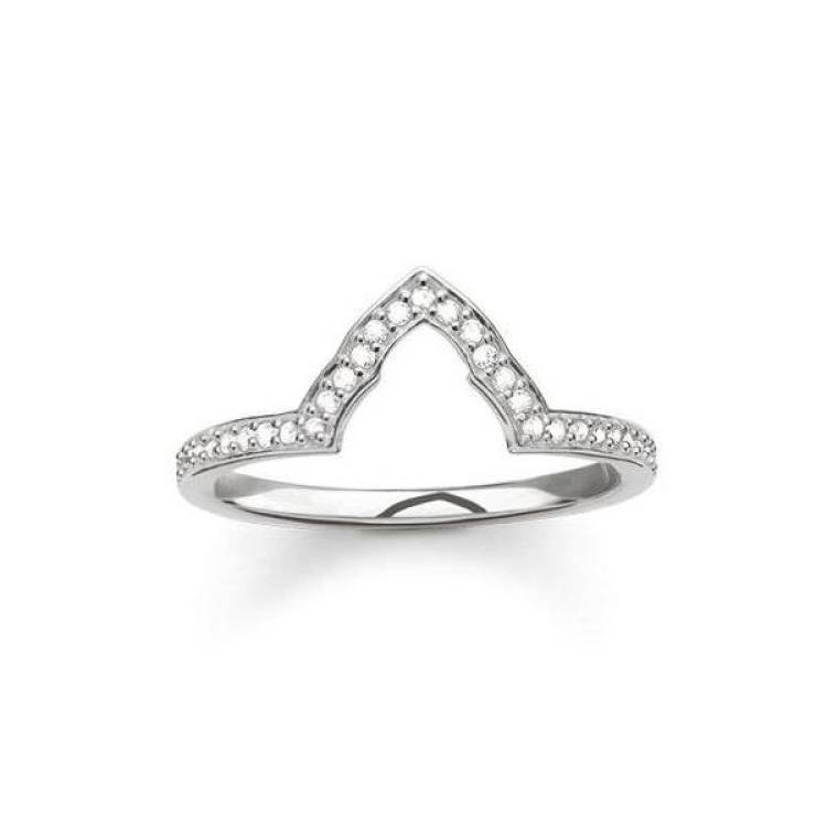 Thomas Sabo Glam And Soul Sterling Silver Zirconia Stacking Ring D - 56