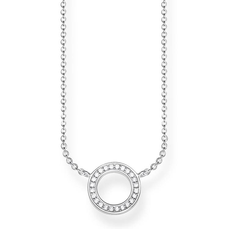 Thomas Sabo Glam & Soul Sterling Silver CZ Small Circle Necklace - Silver