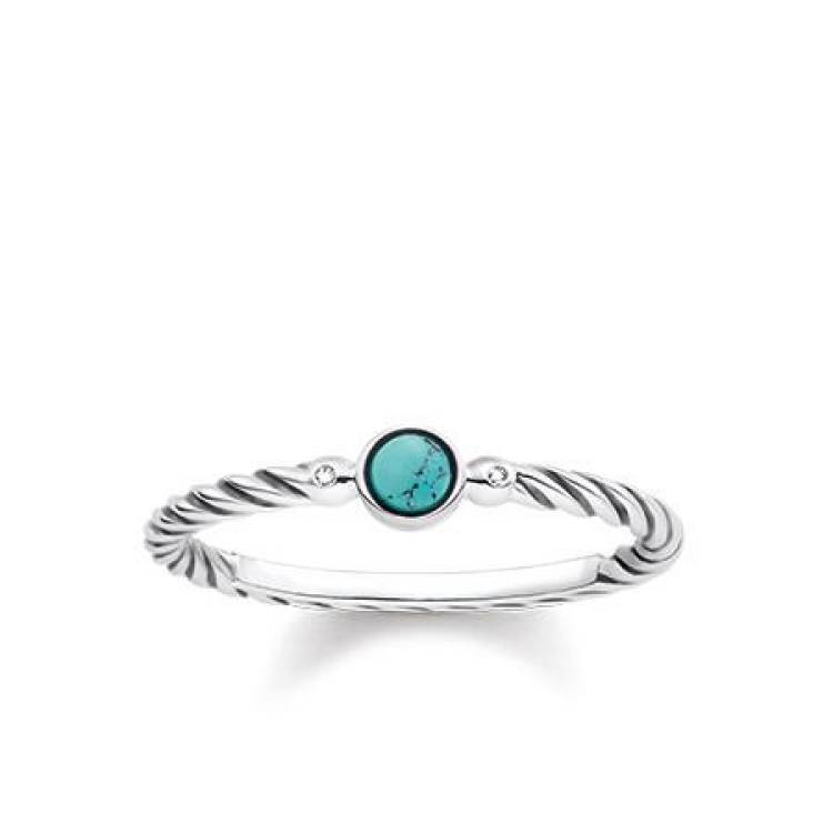 Thomas Sabo Glam and Soul Sterling Silver Diamond Ethnic Ring D - 54