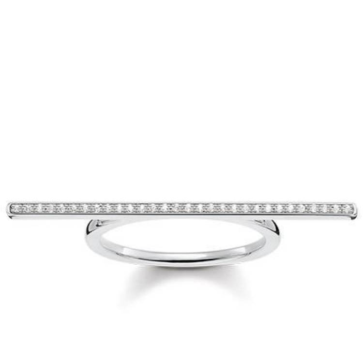 Thomas Sabo Glam And Soul Sterling Silver White Diamond Ring D - 54