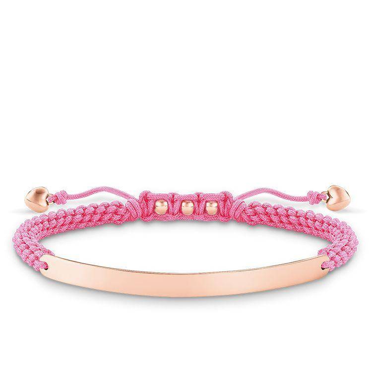 Thomas Sabo Love Bridge Rose Gold Pink Heart Bracelet D - Silver