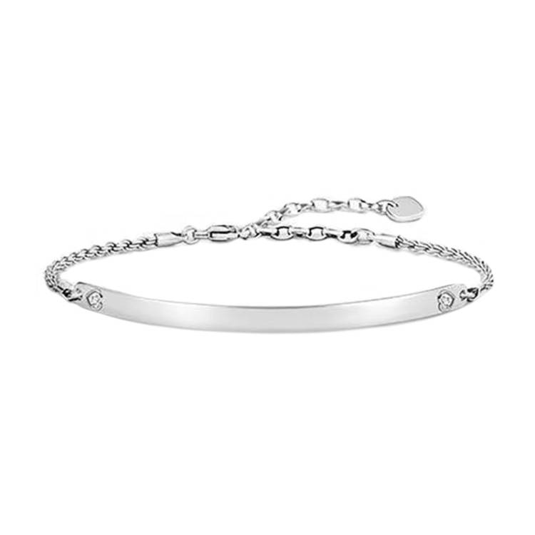 Thomas Sabo Love Bridge Sterling Silver CZ Heart Bracelet D - Silver