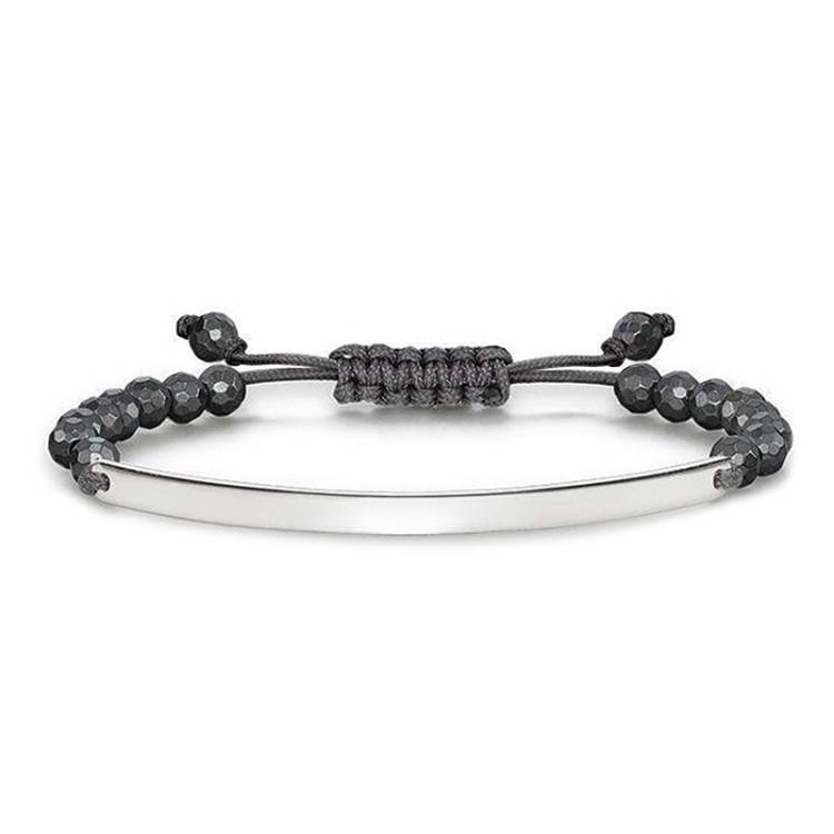 Thomas Sabo Love Bridge Sterling Silver Heamatite Bracelet D - Silver