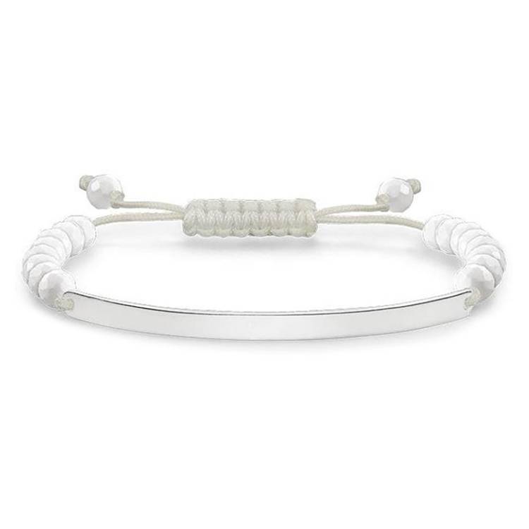 Thomas Sabo Love Bridge Sterling Silver White Agate Bracelet D - Silver
